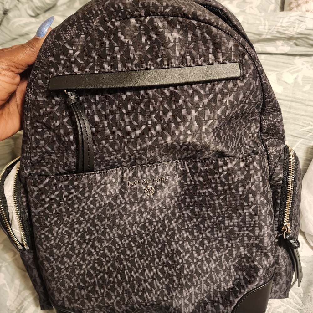 Michael Kors Charcoal Monogram Backpack